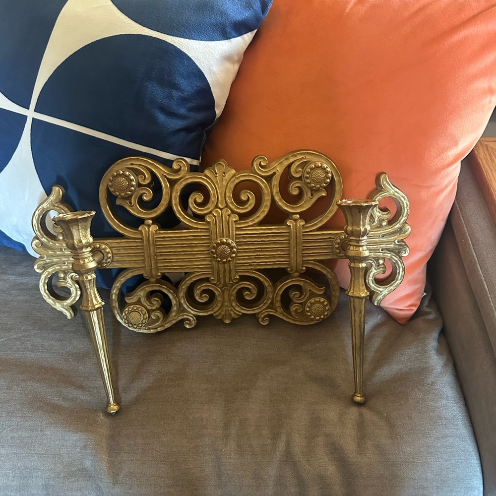 Vintage gold sconce/Candle Holder